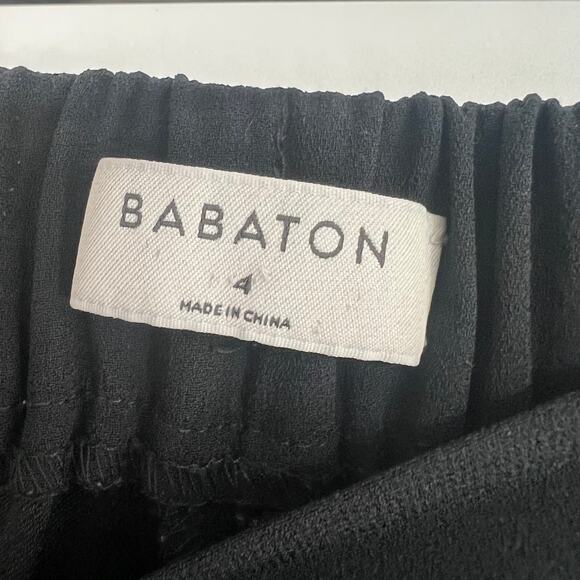 Babaton Aritzia Cohen Pants Women's Size 4 Black Crop Tailored Mid Rise Workwear - Picture 7 of 10